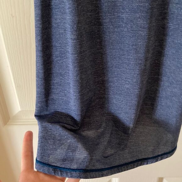 Lululemon Fast as Light Singlet Tank Top Heathered Night Tide Cutout 4 Like New - Picture 10 of 14